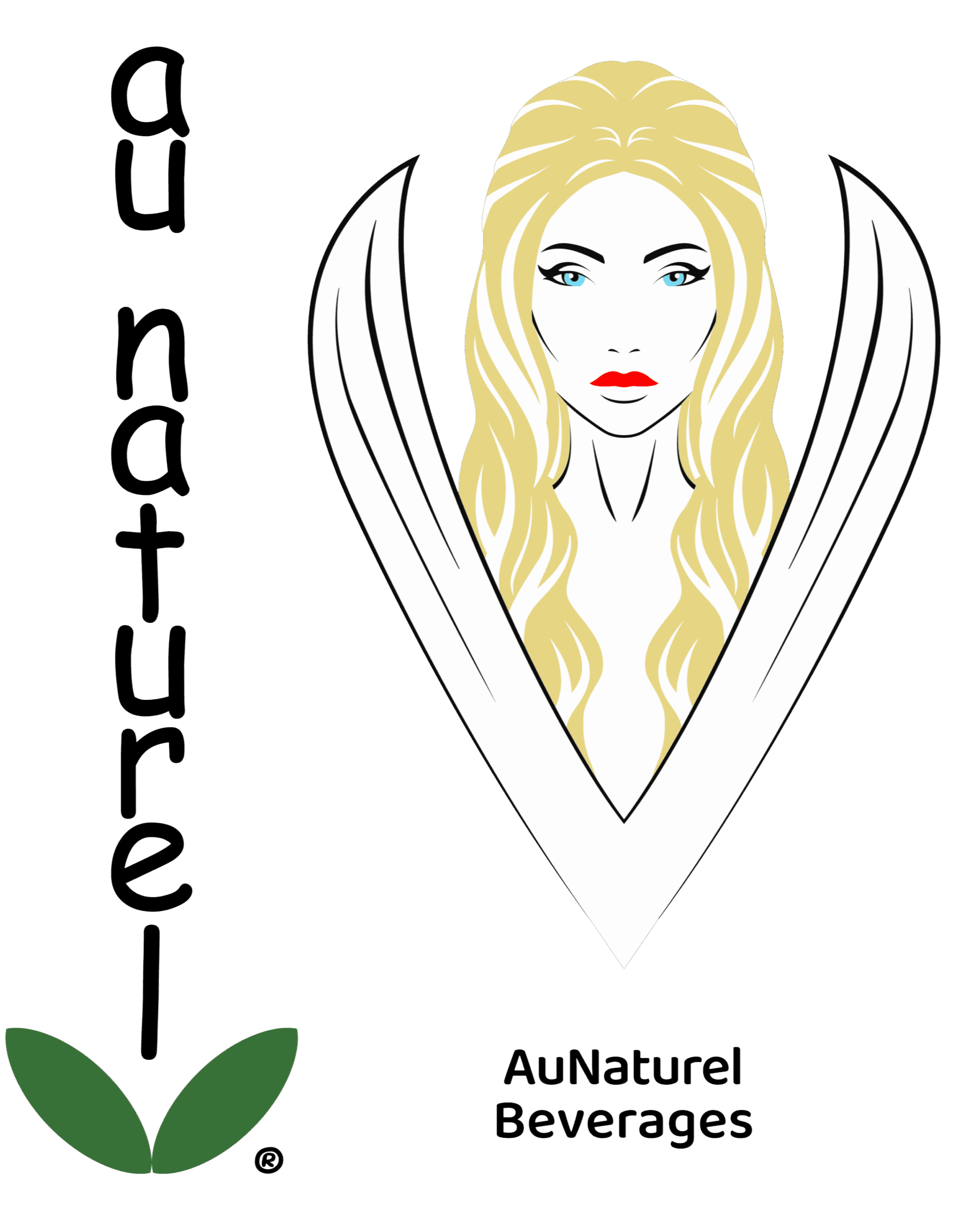 Abstract woman with long blonde hair illustration.